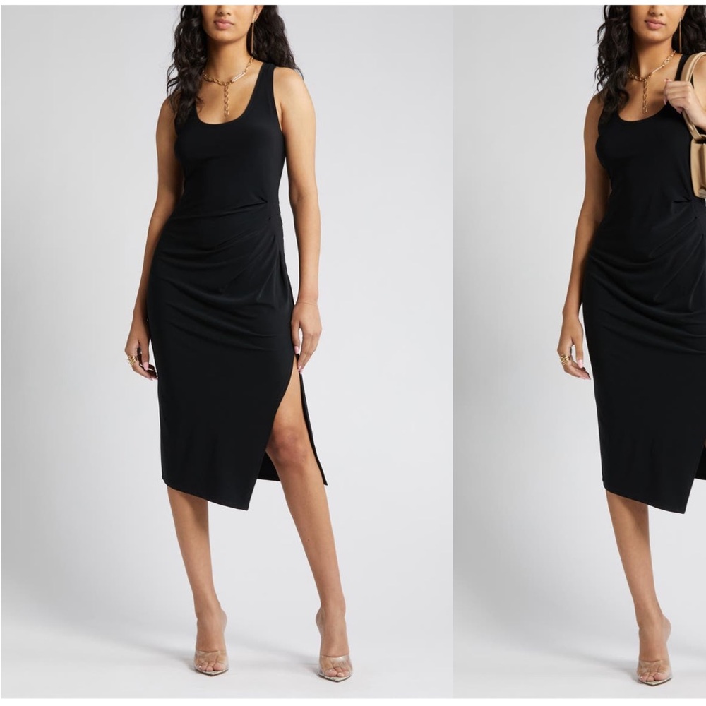 Side ruching dress